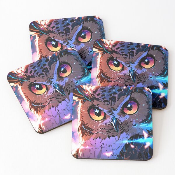 Item preview, Mystical Ethereal Owl - Vibrant Fantasy Portrait designed and sold by PufftailStudio.