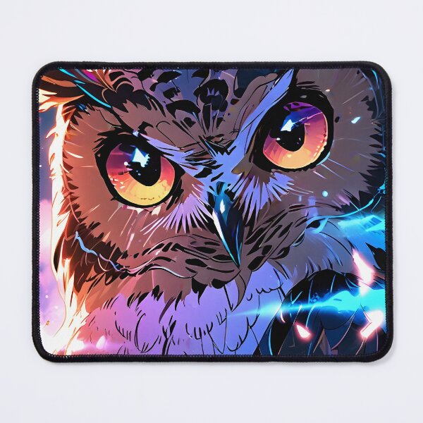 Item preview, Mystical Ethereal Owl - Vibrant Fantasy Portrait designed and sold by PufftailStudio.