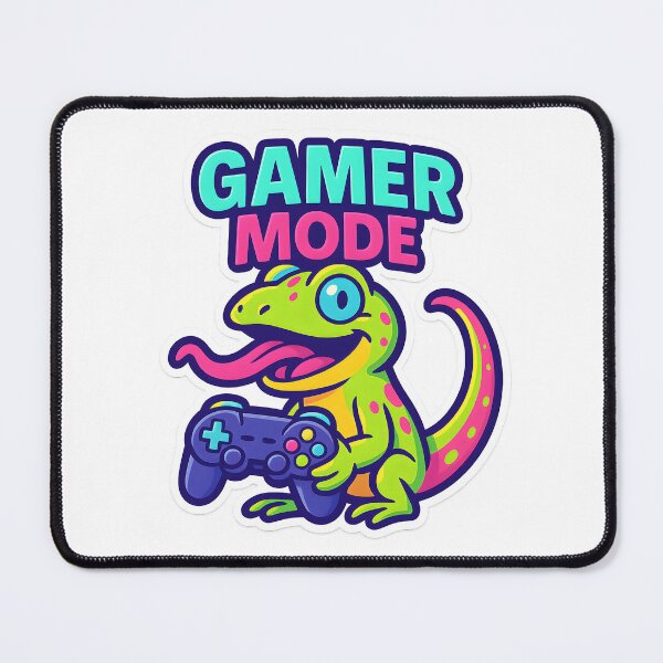 Item preview, Gamer Mode - Meme of a cute baby lizard with controller designed and sold by SassyArtistry.