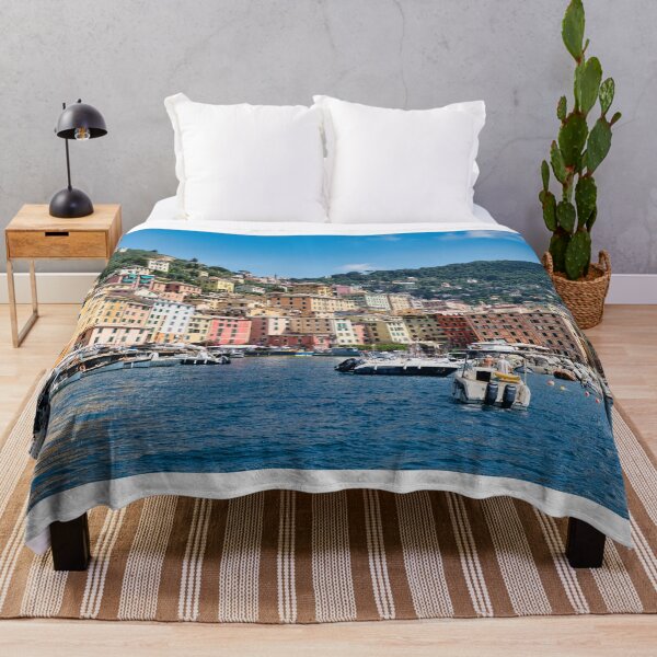 Item preview, Camogli by the Sea – Harbor Colors and Boats designed and sold by Artful-Roamer.