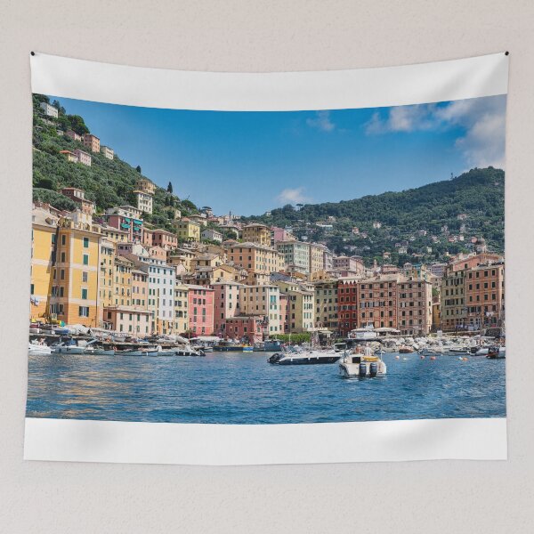 Item preview, Camogli by the Sea – Harbor Colors and Boats designed and sold by Artful-Roamer.