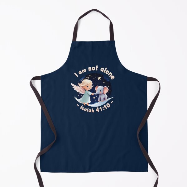 Item preview, I Am Not Alone – Isaiah 41:10 Bible Verse Art, Cute Angel and Baby Elephant Illustration, Christian Encouragement Gift, Kawaii Faith & Mental Health Comfort designed and sold by AmenAlways.