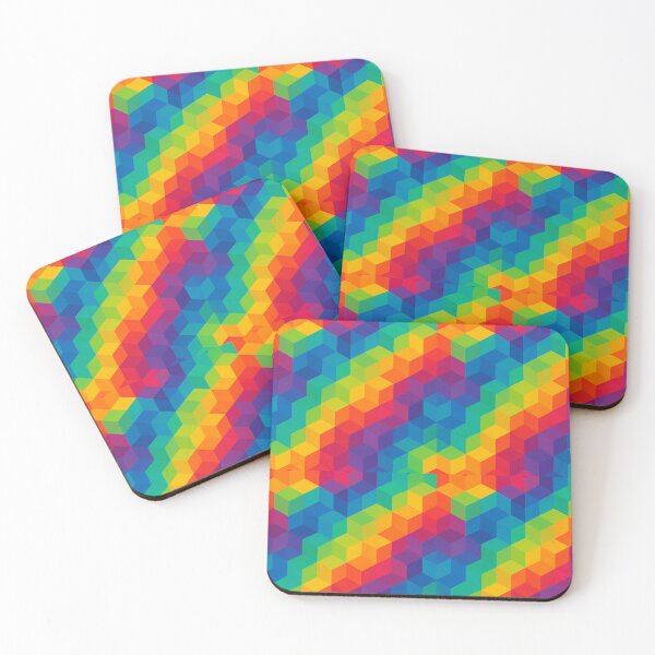 Item preview, Seamless Rainbow Hexagon Pattern – Vibrant Geometric Illusion designed and sold by Marcelware.