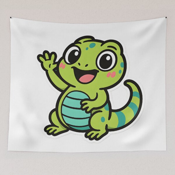 Item preview, Meme of waving lizard dinosaur designed and sold by SassyArtistry.