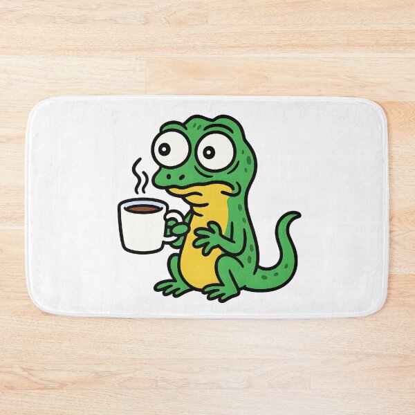Item preview, Need caffeine - Meme of trembling lizard holding cup of coffee or espresso designed and sold by SassyArtistry.