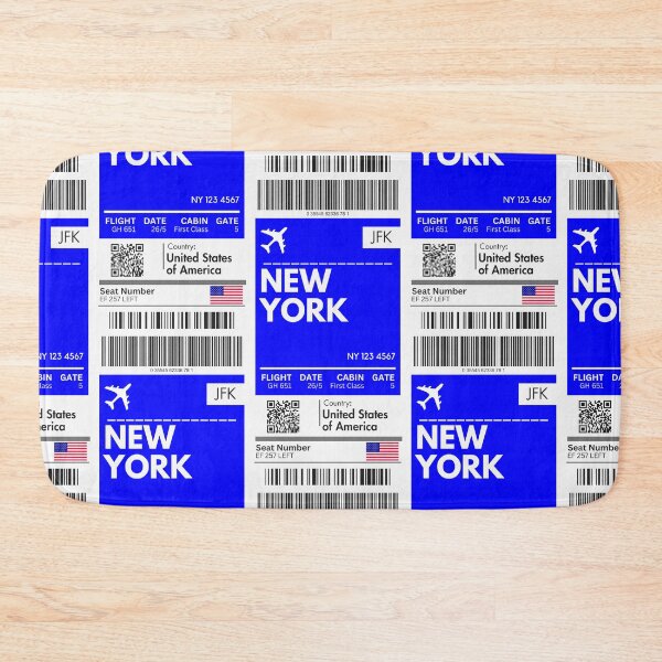 Item preview, New York Airplane Boarding pass designed and sold by RoamInk.