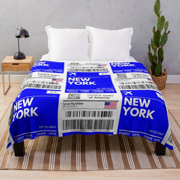 Item preview, New York Airplane Boarding pass designed and sold by RoamInk.