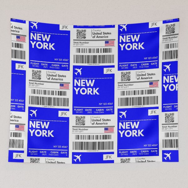 Item preview, New York Airplane Boarding pass designed and sold by RoamInk.
