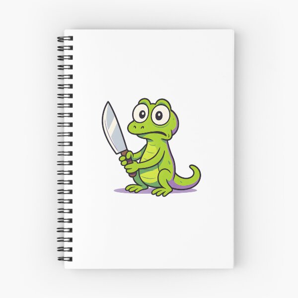 Item preview, Funny Cartoon Lizard Meme With Knife designed and sold by SassyArtistry.