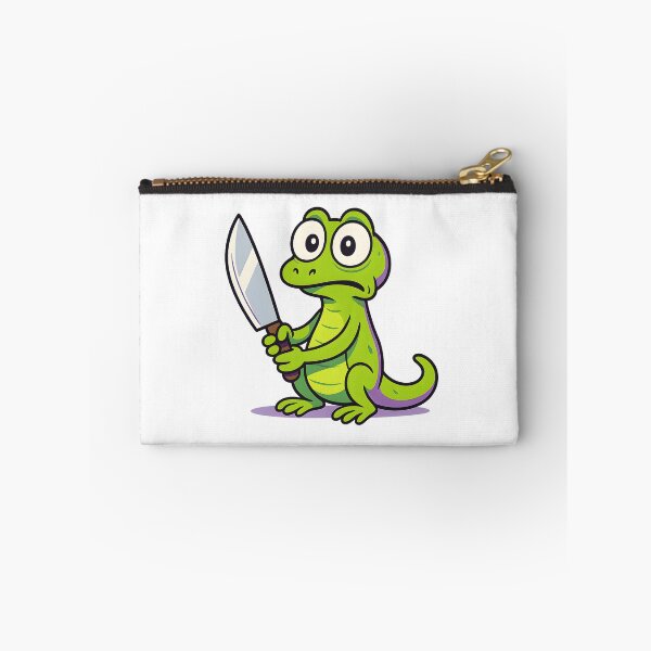 Item preview, Funny Cartoon Lizard Meme With Knife designed and sold by SassyArtistry.