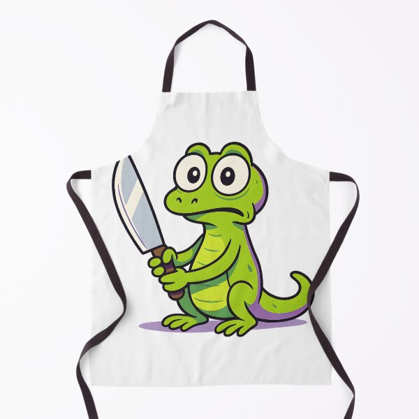 Item preview, Funny Cartoon Lizard Meme With Knife designed and sold by SassyArtistry.