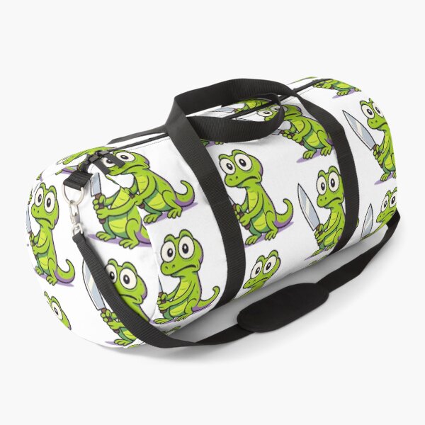 Item preview, Funny Cartoon Lizard Meme With Knife designed and sold by SassyArtistry.