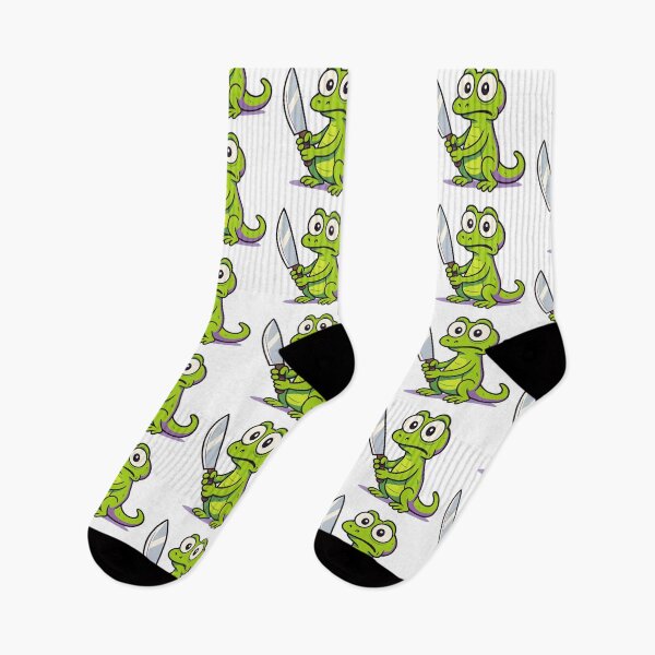 Item preview, Funny Cartoon Lizard Meme With Knife designed and sold by SassyArtistry.