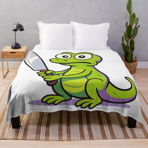 Item preview, Funny Cartoon Lizard Meme With Knife designed and sold by SassyArtistry.