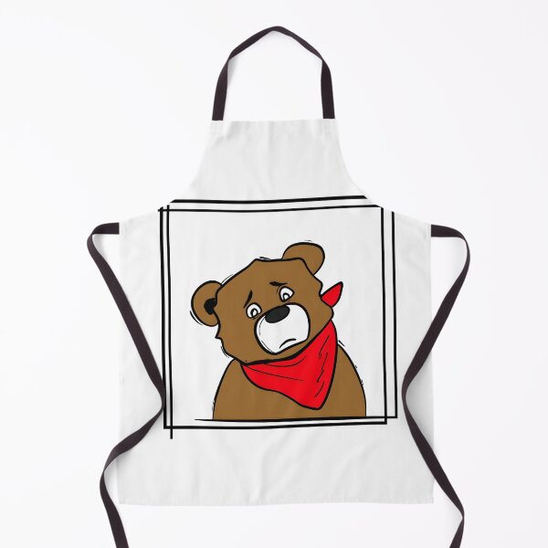Item preview, Sad Bear with Red Bandana Sticker designed and sold by BubbleDream Art .