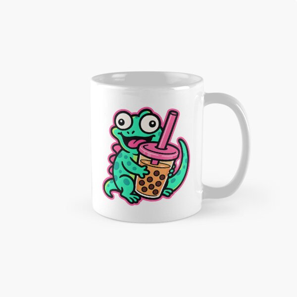 Item preview, Funny Cartoon Lizard Meme With Boba Tea designed and sold by SassyArtistry.