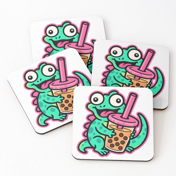 Item preview, Funny Cartoon Lizard Meme With Boba Tea designed and sold by SassyArtistry.