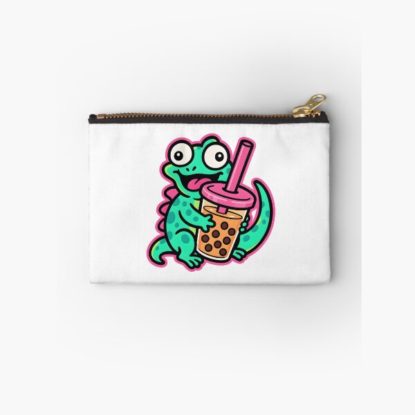 Item preview, Funny Cartoon Lizard Meme With Boba Tea designed and sold by SassyArtistry.