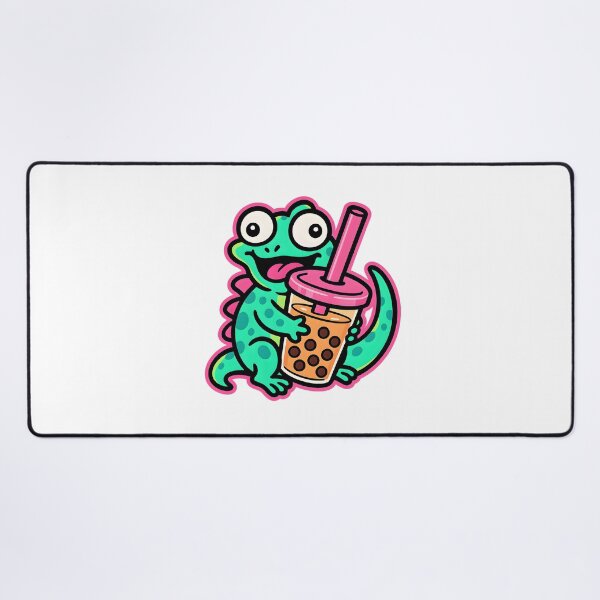 Item preview, Funny Cartoon Lizard Meme With Boba Tea designed and sold by SassyArtistry.