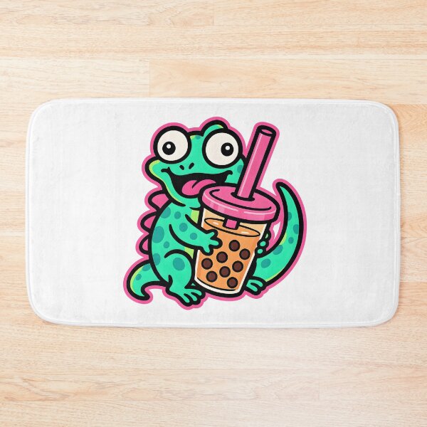 Item preview, Funny Cartoon Lizard Meme With Boba Tea designed and sold by SassyArtistry.