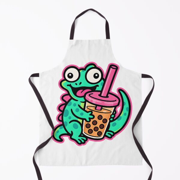 Item preview, Funny Cartoon Lizard Meme With Boba Tea designed and sold by SassyArtistry.