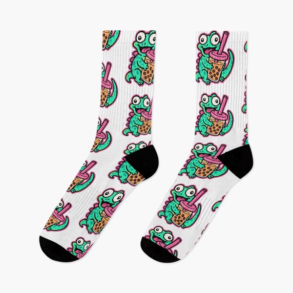 Item preview, Funny Cartoon Lizard Meme With Boba Tea designed and sold by SassyArtistry.