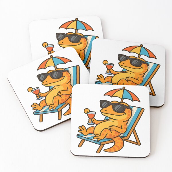Item preview, Cool Lizard Meme Relaxing On Beach Chair designed and sold by SassyArtistry.