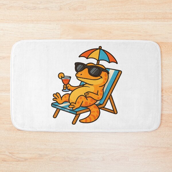 Item preview, Cool Lizard Meme Relaxing On Beach Chair designed and sold by SassyArtistry.