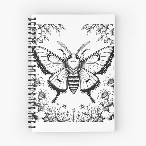 Item preview, Moth with Floral Design designed and sold by LoveOnPaper.