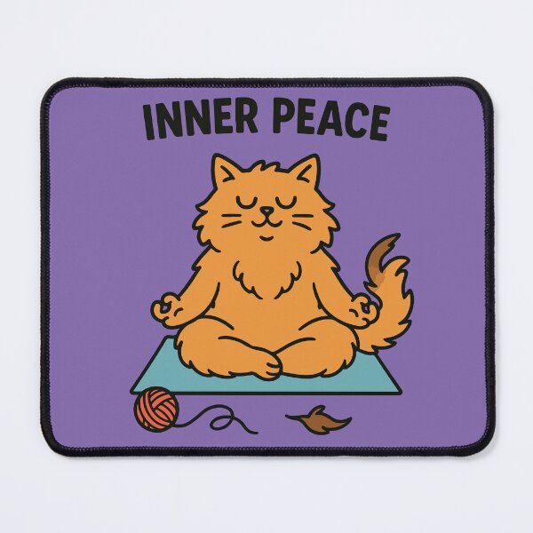 Item preview, “Inner Peace” – Funny Meditating Cat designed and sold by SillyPawsStudio.