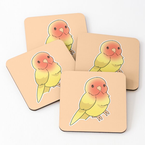 Item preview, Lutino peach faced lovebird designed and sold by Blueberry-b1rd.