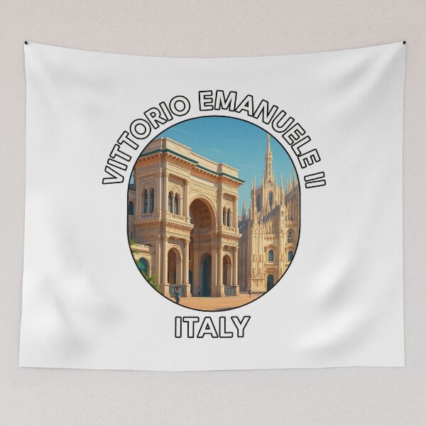 Item preview, Galleria Vittorio Emanuele II Milan Italy – Iconic Landmark Illustration designed and sold by inkNext.