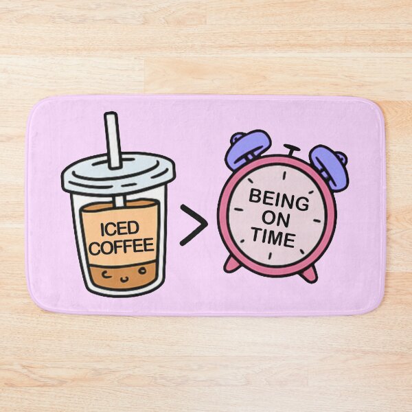 Item preview, iced coffee being on time  designed and sold by TinyPanic.