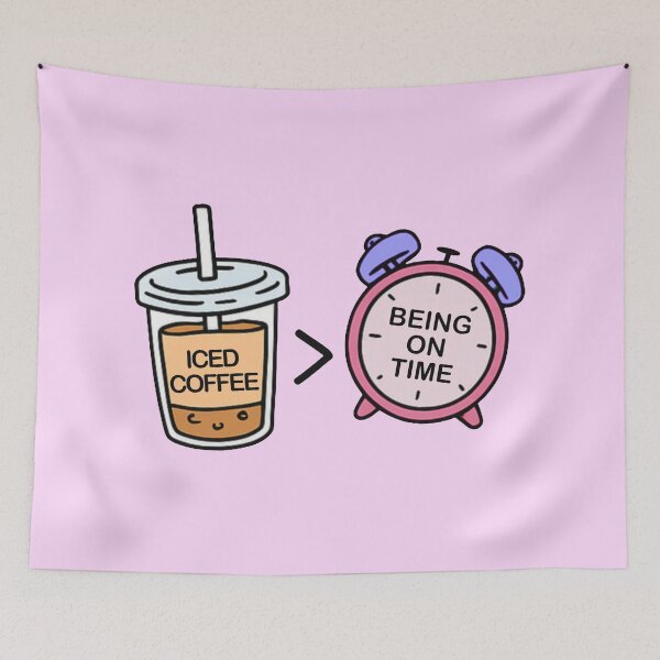 Item preview, iced coffee being on time  designed and sold by TinyPanic.