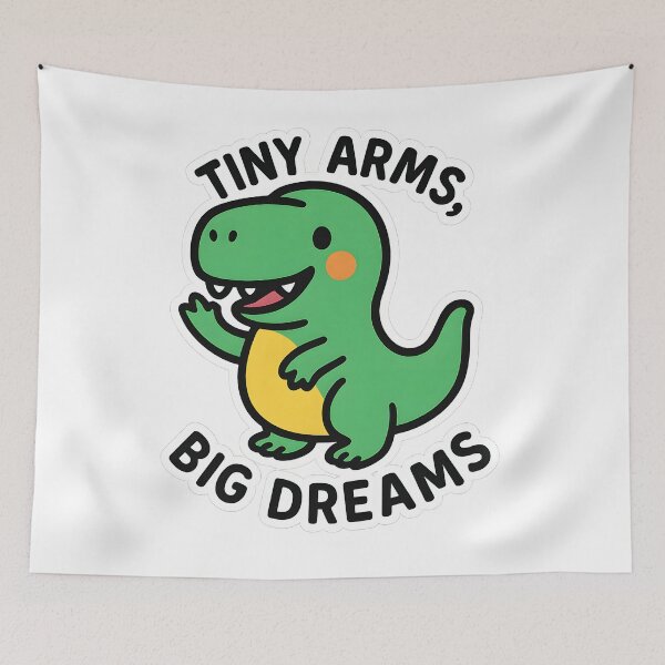Item preview, Tiny Arms Big Dreams Dinosaur Lizard Meme designed and sold by SassyArtistry.
