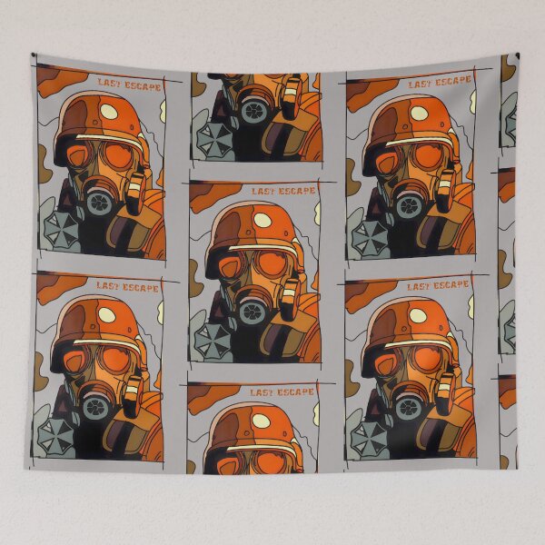 Item preview, Last Escape Gas Mask Warrior - Dystopian Survival Art designed and sold by MarquisFeil.