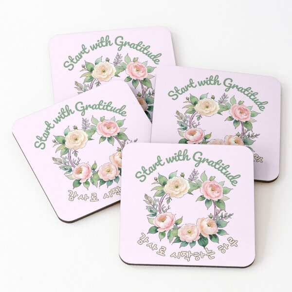 Item preview, Start with Gratitude – Floral Wreath Design designed and sold by emilykang.
