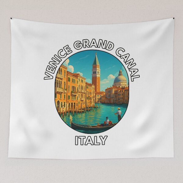 Item preview, Venice Grand Canal Summer Scene – Gondolas & Historic Architecture designed and sold by inkNext.
