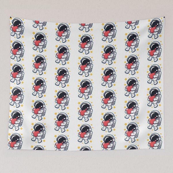 Item preview, Cute Astronaut Holding Heart. Kawaii Space Love Design. Stickers. designed and sold by Aknarin Thika.