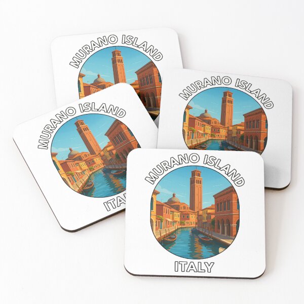 Item preview, Murano Island Venice – Colorful Canals & Italian Charm Illustration designed and sold by inkNext.