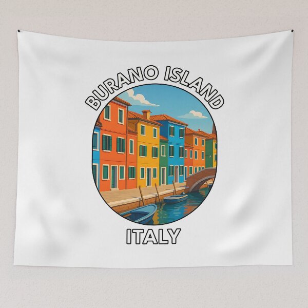 Item preview, Burano Island Venice Italy – Colorful Houses Travel Art designed and sold by inkNext.