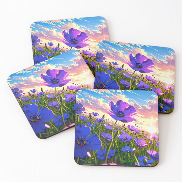 Item preview, Purple poppy field at sunset designed and sold by HikariMoments.