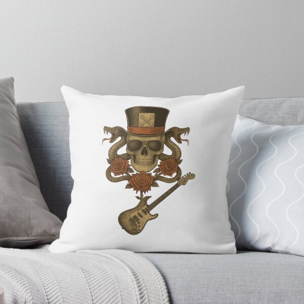 Artikelvorschau, Gothic Rock Totenkopf Zylinder Rosen Schlange Gitarre Musik Artwork entworfen und verkauft von Fleetwood1994.