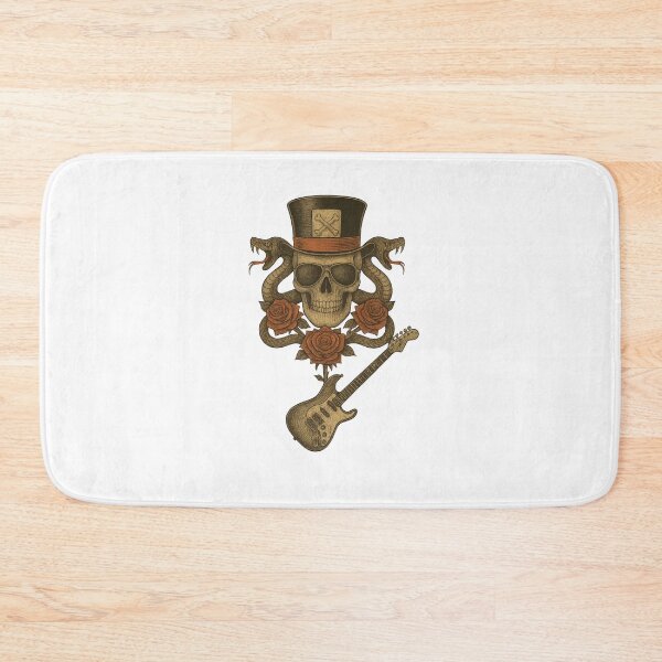 Item preview, Gothic Rock Skull Top Hat Roses Snake Guitar Music Artwork designed and sold by Fleetwood1994.