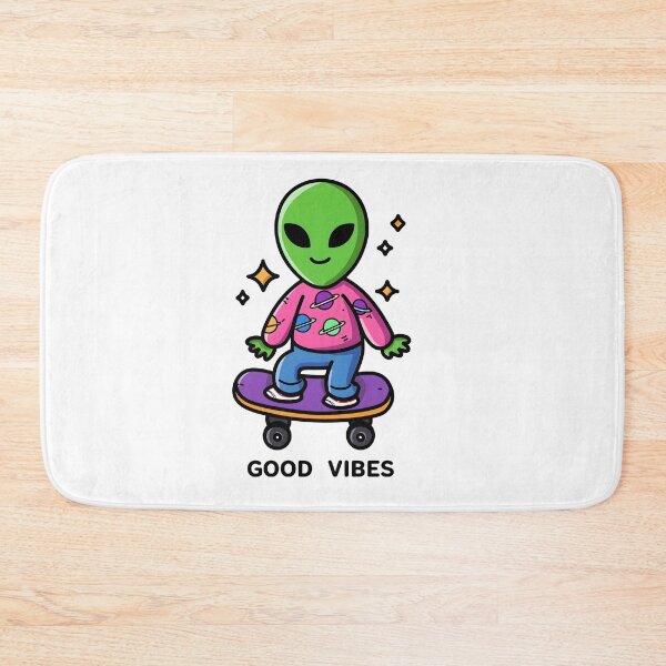 Item preview, Groovy Alien Skateboarding Sticker designed and sold by BubbleDream Art .