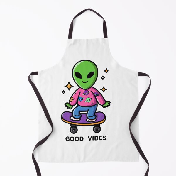 Item preview, Groovy Alien Skateboarding Sticker designed and sold by BubbleDream Art .