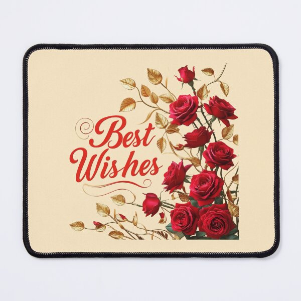 Item preview, Elegant Best Wishes with Red Roses designed and sold by PrintBreeze.