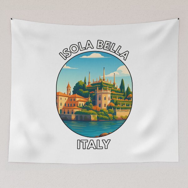 Item preview, Isola Bella Lake Maggiore Italy – Palace & Gardens Travel Art designed and sold by inkNext.