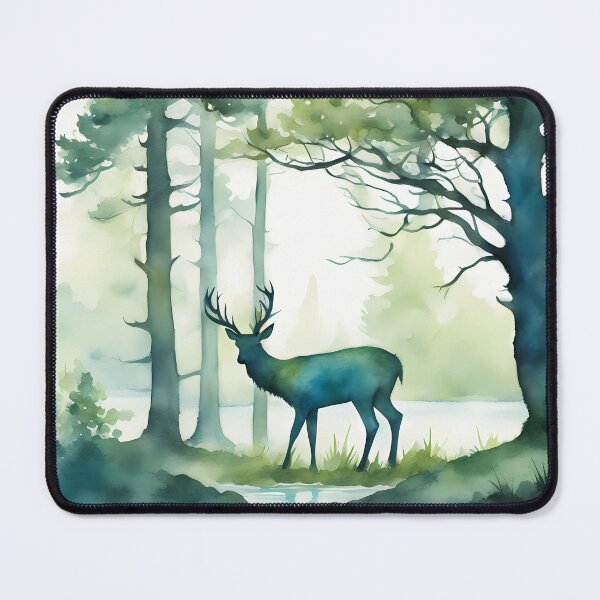 Item preview, Green Deer in Green Forest designed and sold by CalmnessbyChoice.