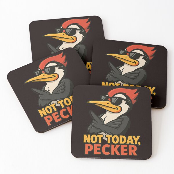 Item preview, Not Today Pecker – Funny Cartoon Woodpecker Design designed and sold by FrameFlow.